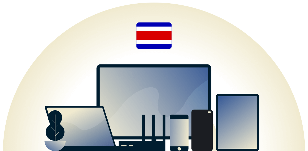 Costa Rica VPN skyddar en m&auml;ngd olika enheter.